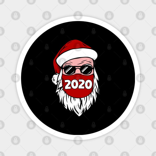 Masked Santa Claus Christmas 2020 Family Pajamas For Xmas Party Magnet by Herotee